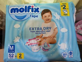 MOLFIX extra dry diaper TAPE size M (54pcs)
