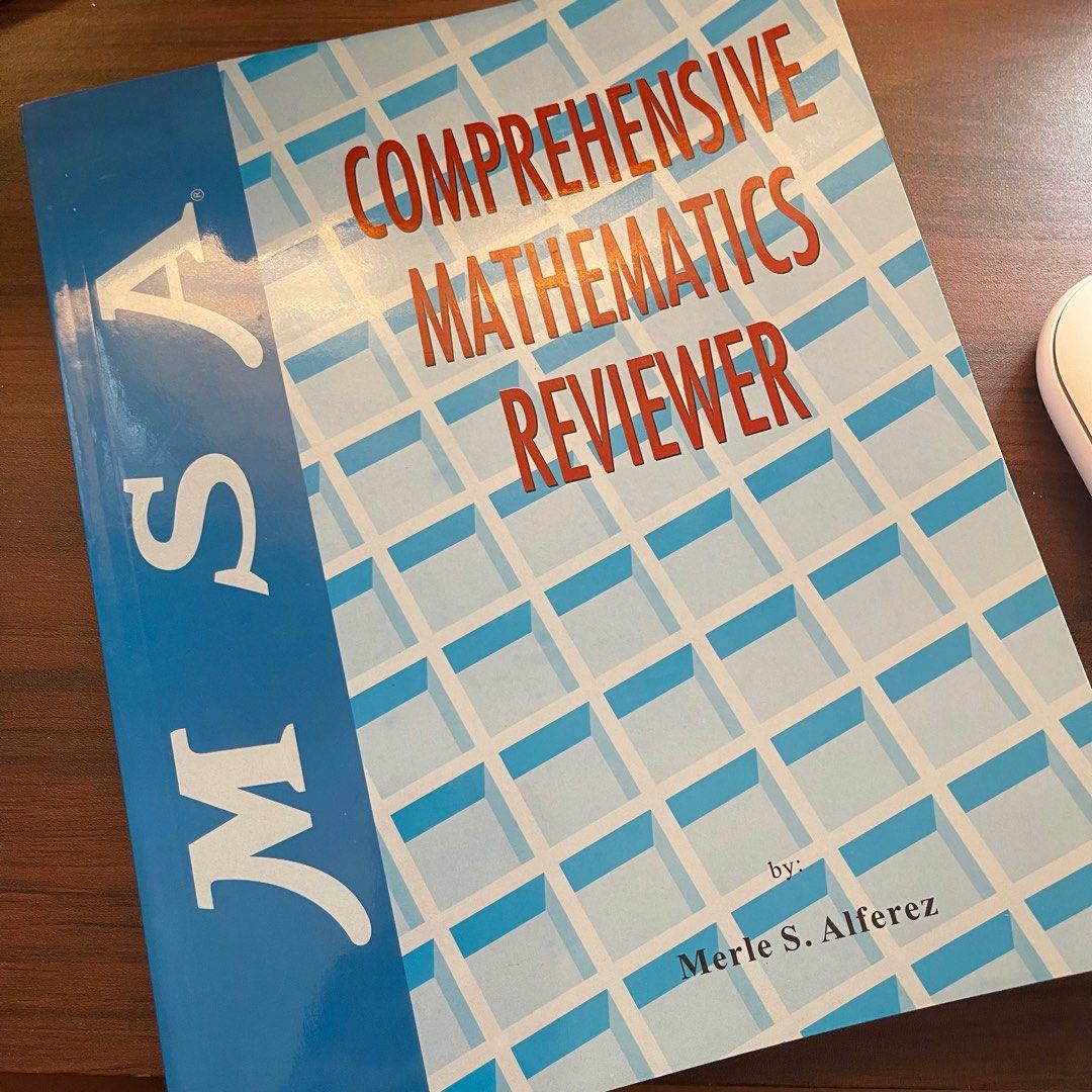 MSA Comprehensive Mathematics Reviewer Book (Category: Textbooks) located in Las Pinas. Submitted by cosmicwind_209d7f (Listing ID 1268931060, Image 1). Description: - never used - no annotations/highlights - rfs: decluttering.