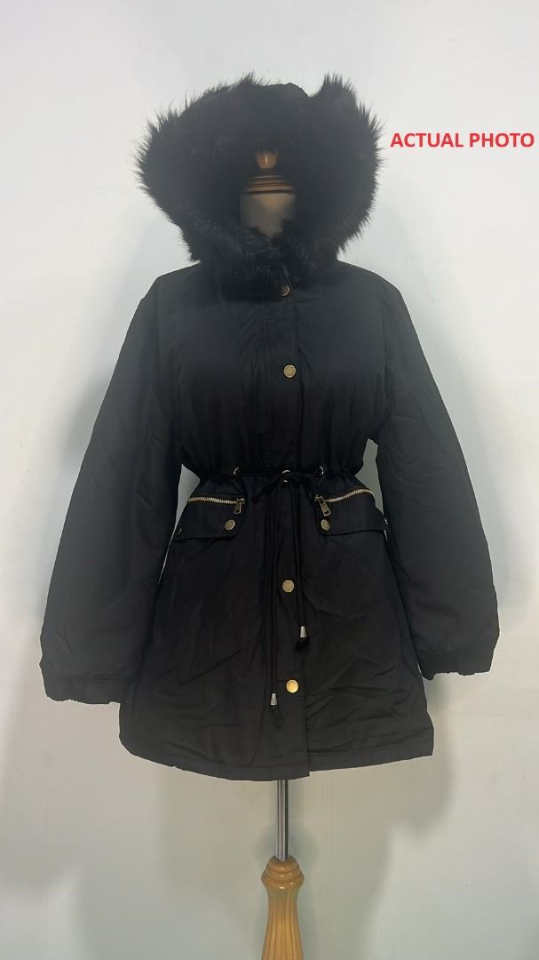 N2 Women Coat Thick Fleece Thermal Cotton Oversize Casual
