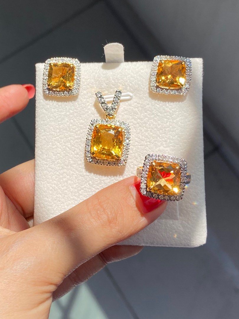 Real citrine hotsell jewelry