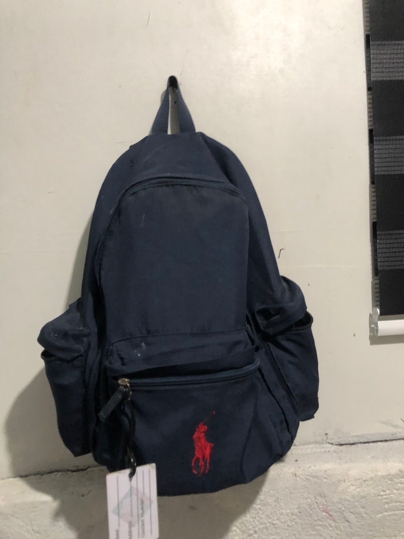Navy blue polo backpack, Men's Fashion, Bags, Backpacks on Carousell