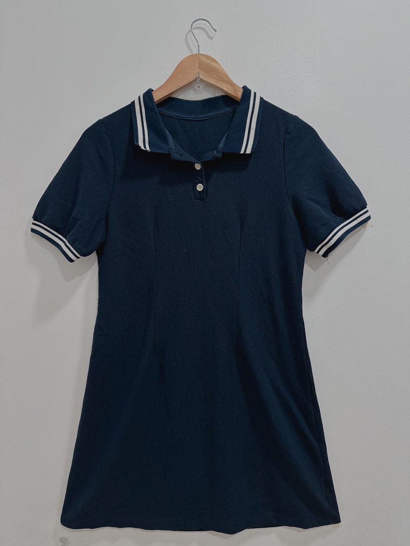 Navy Blue Polo Dress, Women's Fashion, Dresses & Sets, Dresses on Carousell