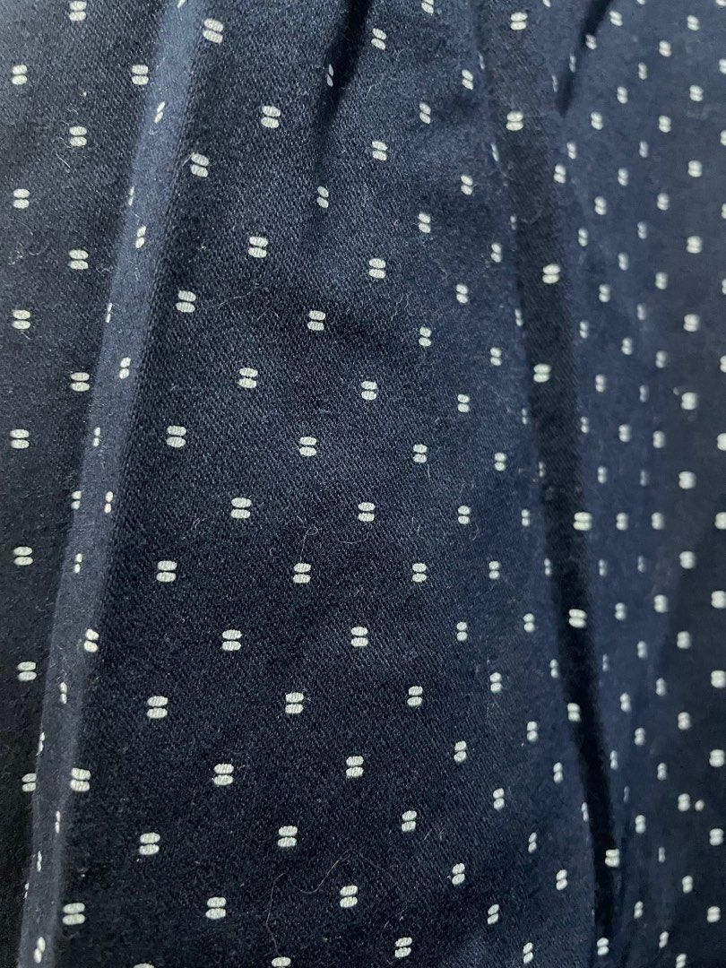 Navy Pants (Category: Other Bottoms) located in Marikina City. Submitted by micharon (Listing ID 1268916570, Image 2). Description: Used in Good Condition With cute pattern Elastic waist sa likod W 34-36 L 38.