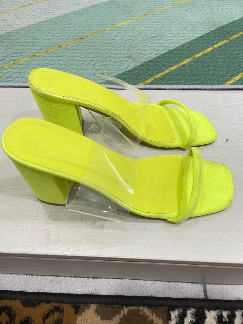 Buy Neon Green Heeled Sandals for Women by Sneak-a-Peek Online | Ajio.com