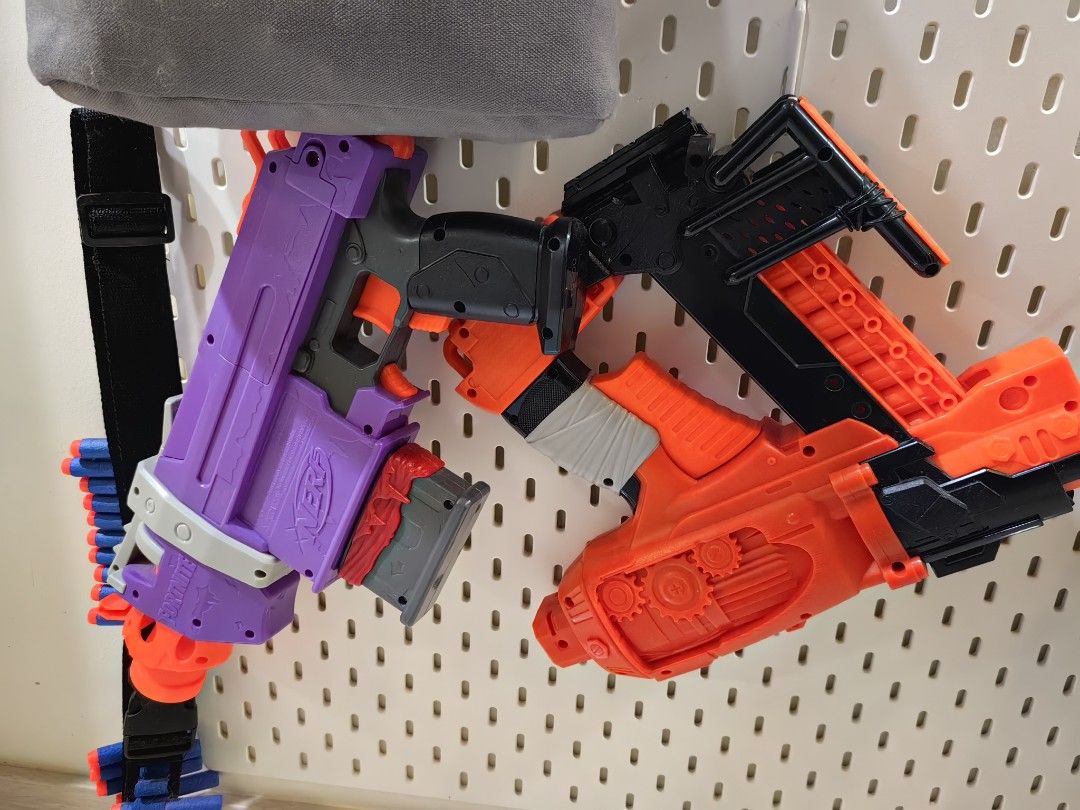 Nerf Guns with Ikea peg board, Hobbies & Toys, Toys & Games on Carousell