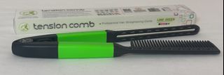 NEW! ROYALE USA PROFESSIONAL HAIR STRAIGHTENING TENSION COMB - LIME GREEN