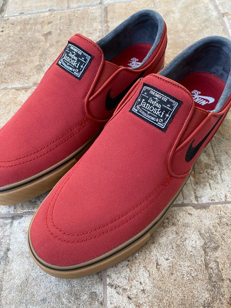 Nike SB Janoski Slip On Red Gum Men s Fashion Footwear Sneakers on Carousell