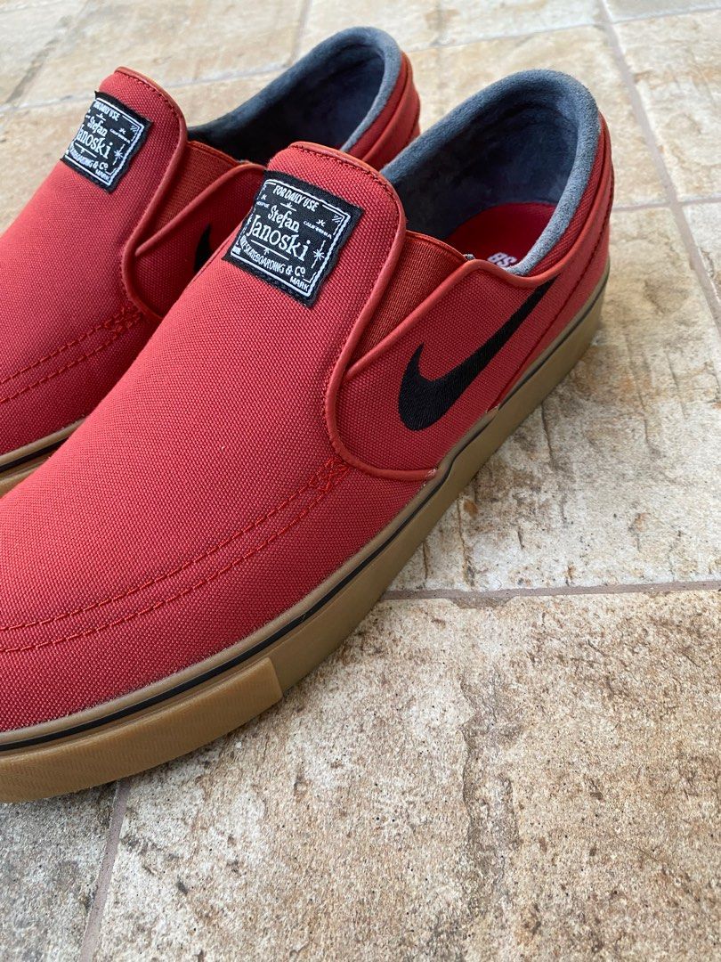 Janoski slip on discount red