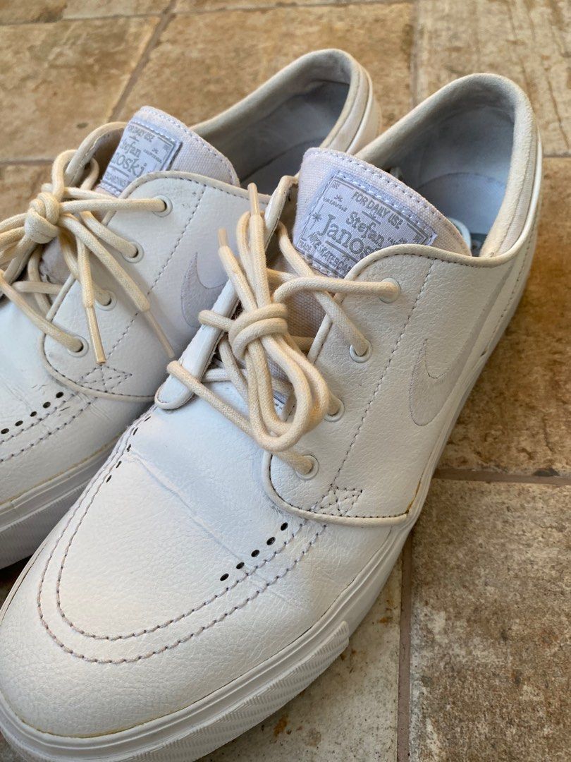 Janoski top white leather