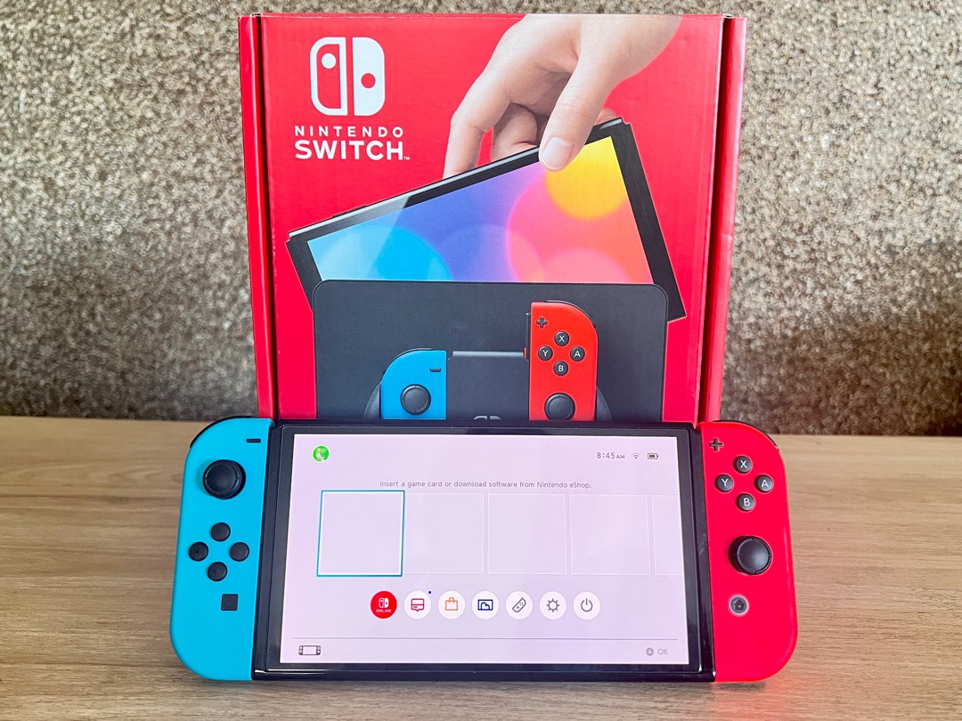 Nintendo Switch Oled Neon, Video Gaming, Video Game Consoles, Nintendo