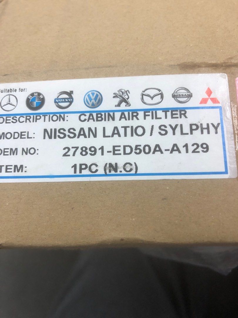 Nissan Aircon Cabin filter, Car Accessories, Accessories on Carousell