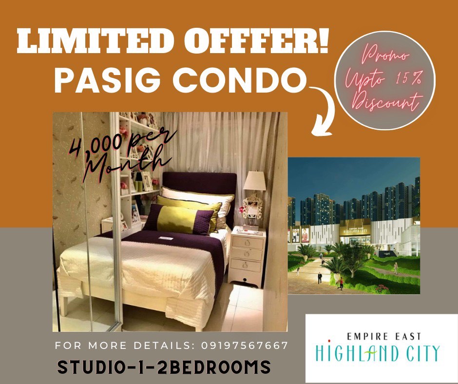 NO DP RENT TO OWN CONDO PASIG CAINTA MARIKINA ANTIPOLO TAYTAY ORTIGAS