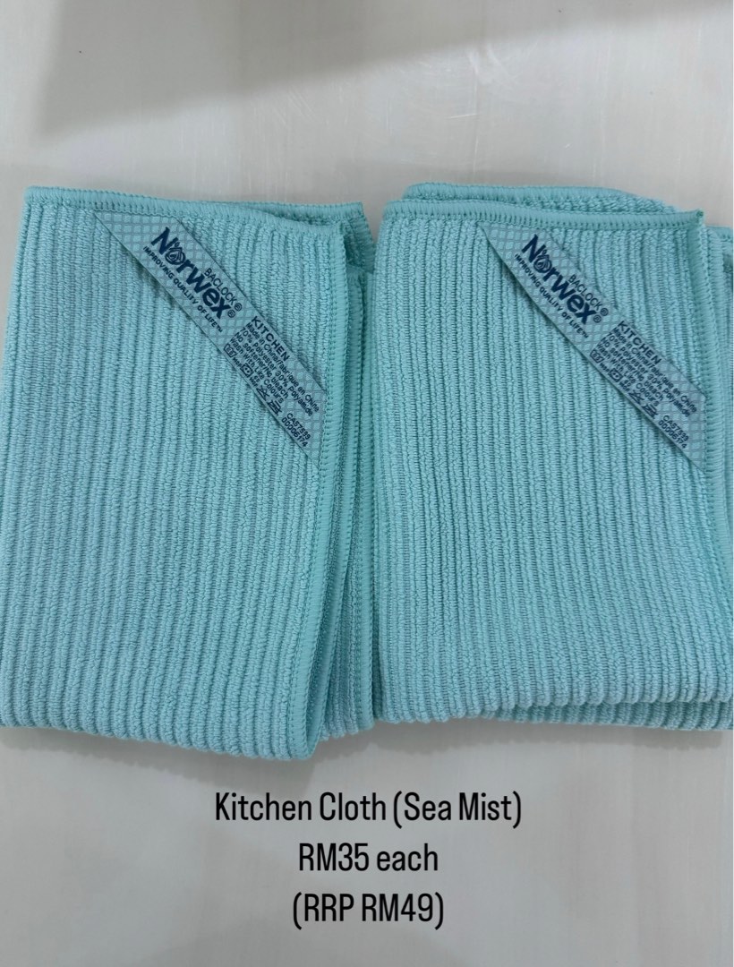  Norwex Kitchen Cloth - Sea Mist (Green) : Home & Kitchen