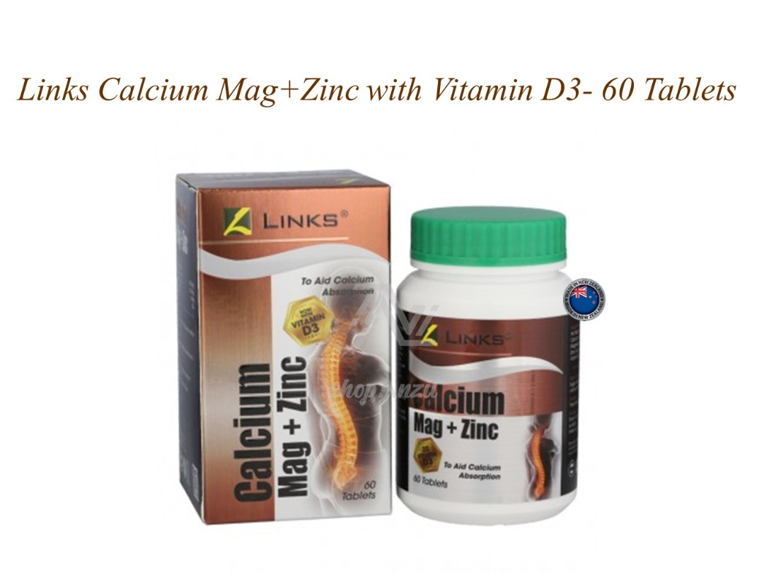 NZ Links CALCIUM MAGNESIUM ZINC WITH VITAMIN D3, Health & Nutrition
