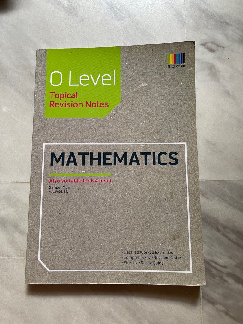 O Level Topical Math O Level Math Topical Revision Notes, Hobbies & Toys, Books & Magazines ...