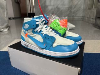 Nike air jordan 1 hot sale x off white white