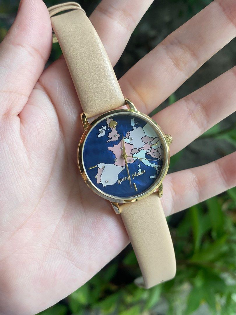 ORIGINAL Kate spade Metro Blue and Pink Map Print Dial Ladies Watch