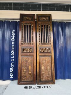 Peranakan Solid Tradition Wooden Main Door Panel