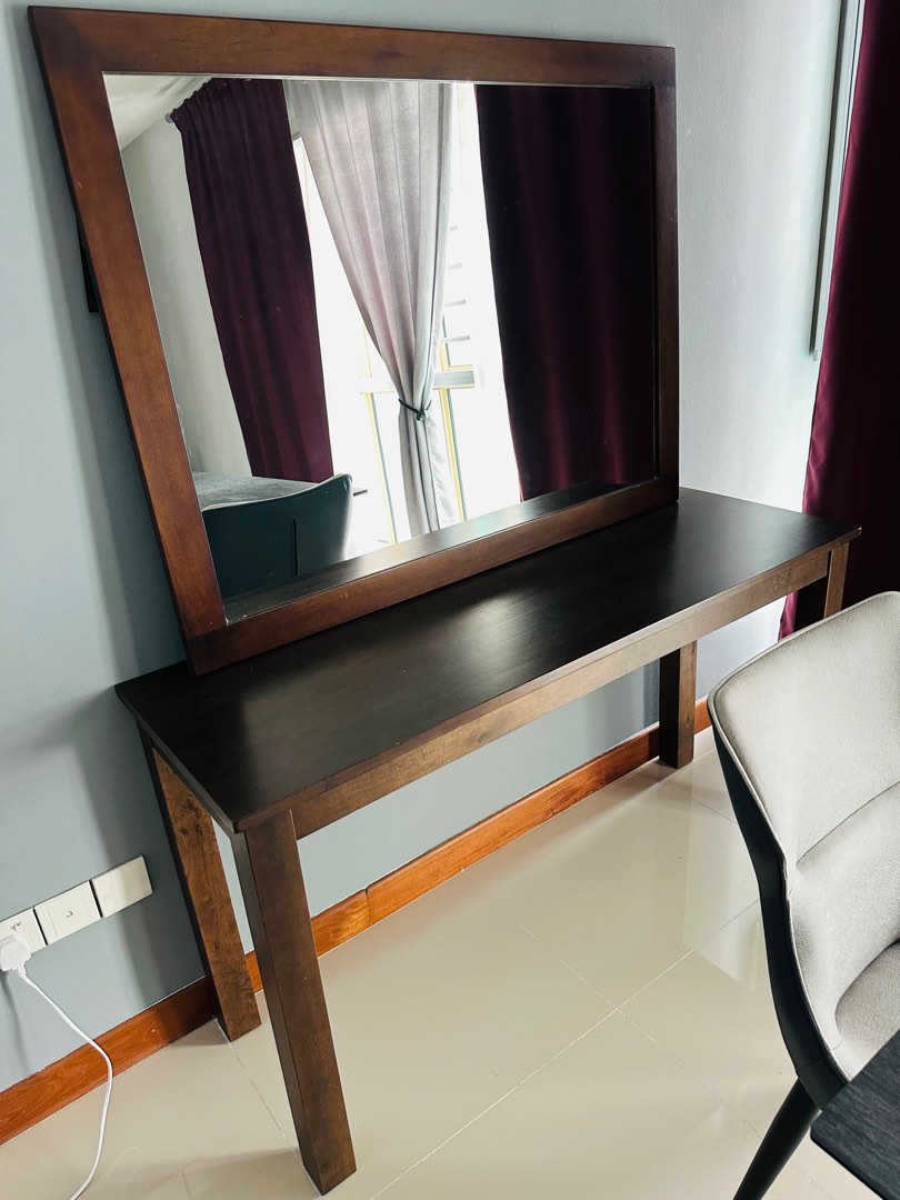 Picket & Rail table and mirror, Furniture & Home Living, Home Decor