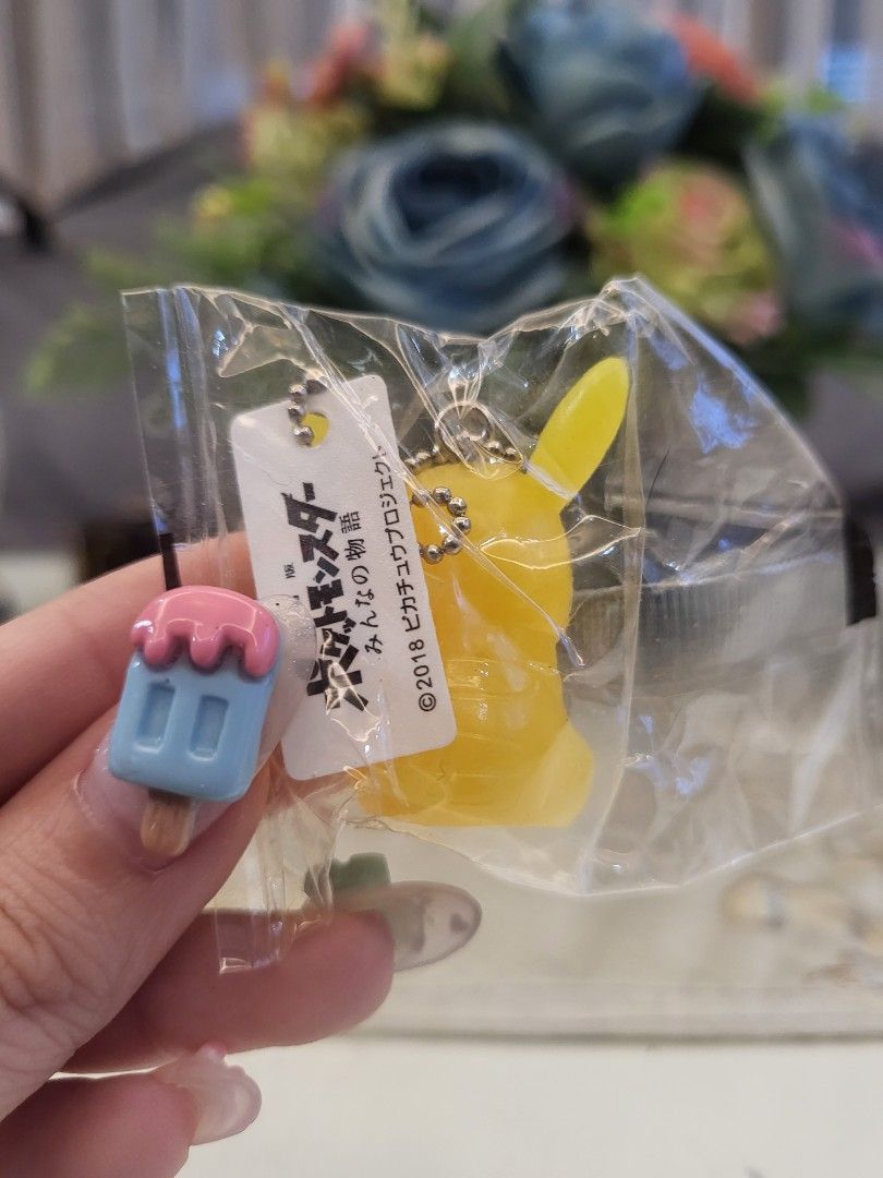Pokemon Pikachu Jelly Plastic Keychain, Hobbies & Toys, Toys & Games on