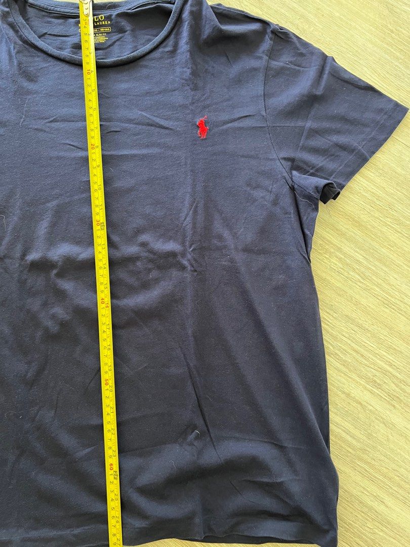 Polo Ralph Lauren Tshirt (Category: Tshirts & Polo Shirts ) located in Makati City. Submitted by sunfish7 (Listing ID 1268895724, Image 3). Description: Polo Ralph Lauren Tshirt, Dark Blue xl. Measurementa i n the photos. Payment by gcash or maya. Pick up only, no meetups. No lowballers either. Rider booking and fees c/o buyer. Salcedo village makati pick up. Rfs: been in storage.