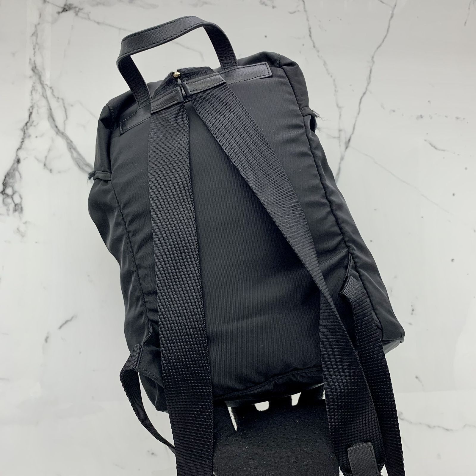 Prada Backpack BZ0024 PRADA BZ0024 BLACK NYLON BACKPACK BAG 237039277 AL, Luxury  main image 3