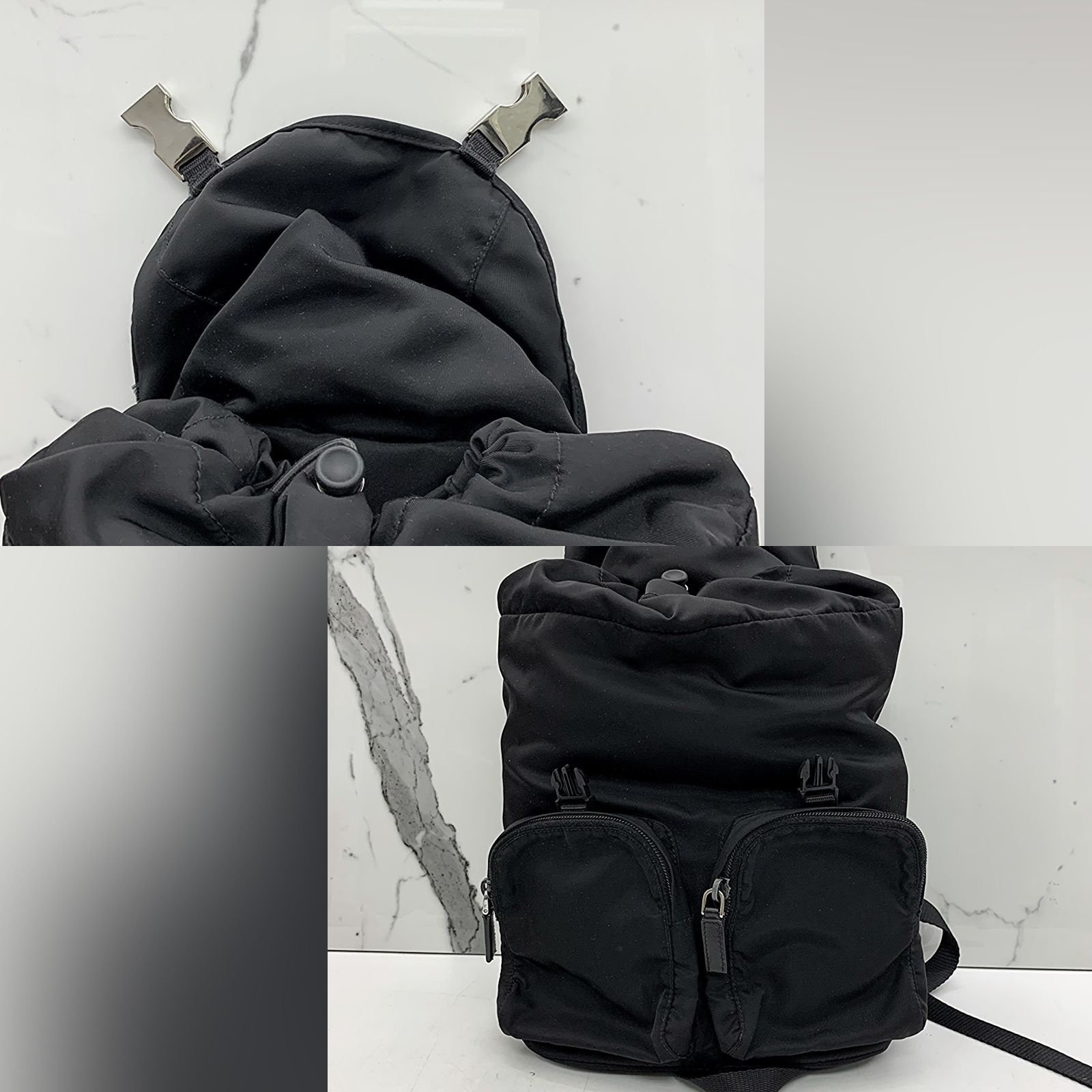 PRADA BZ0024 BLACK NYLON BACKPACK BAG 237039277 AL, Luxury 