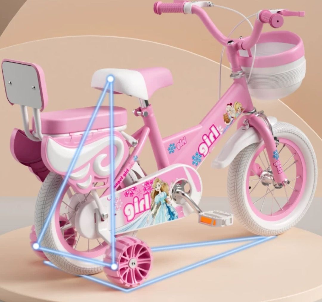 Princess frozen Disney theme pink kids children bicycle for 4 6