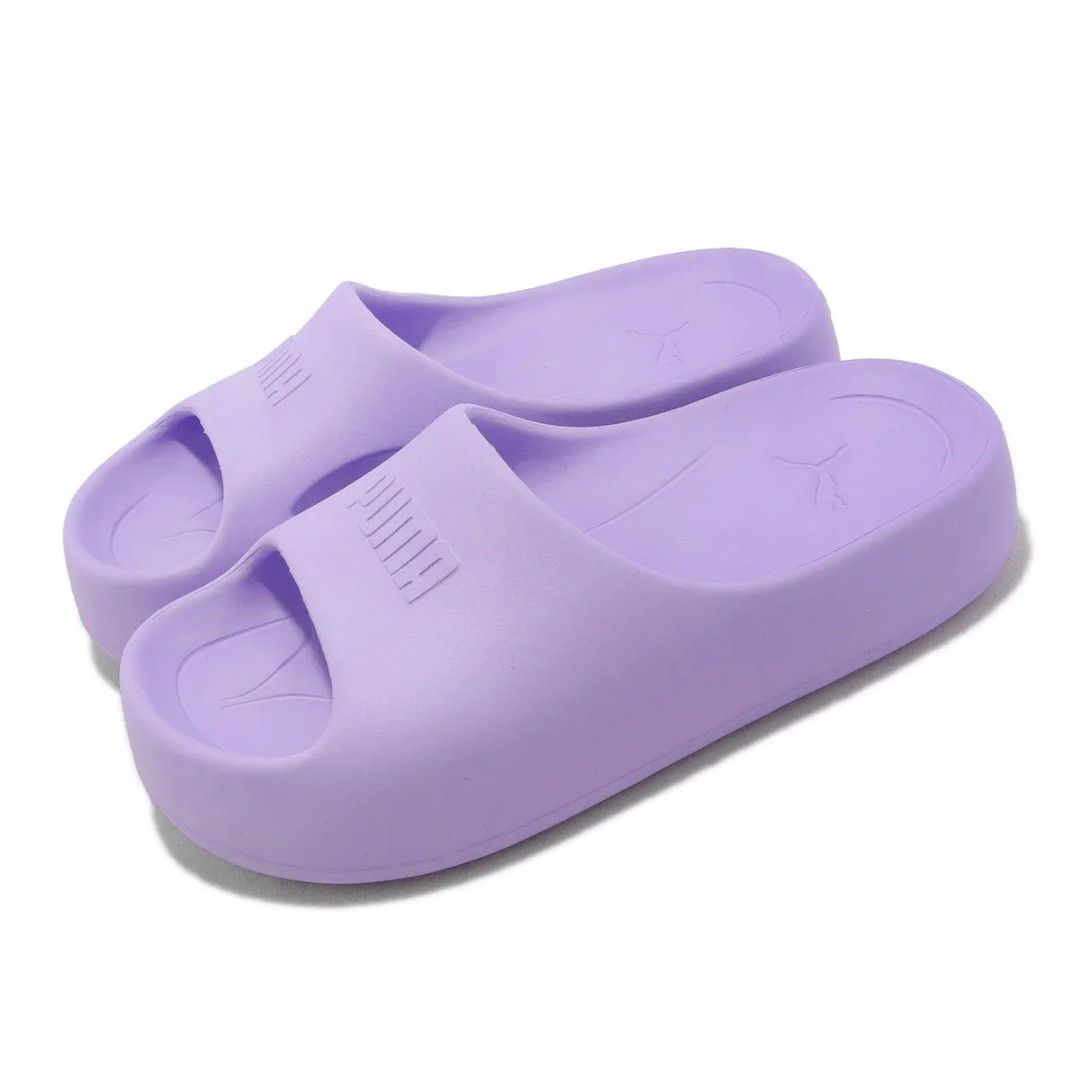 Puma purple foam slides