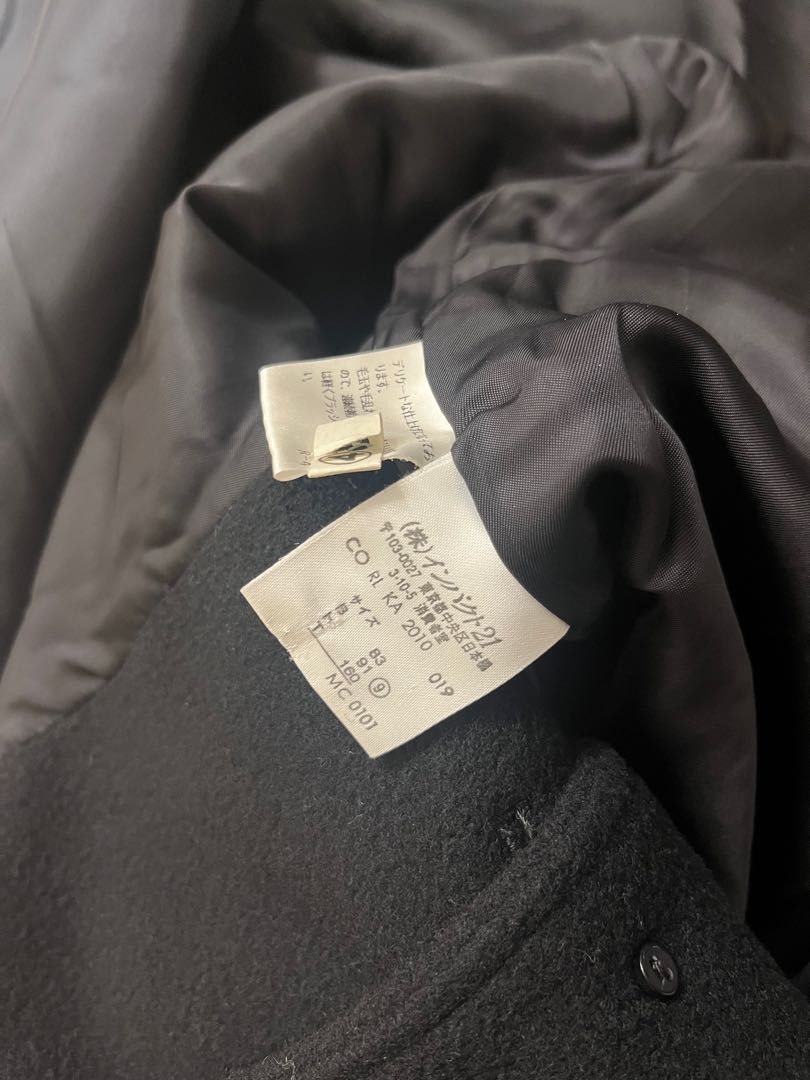 Ralph Lauren black long wool coat