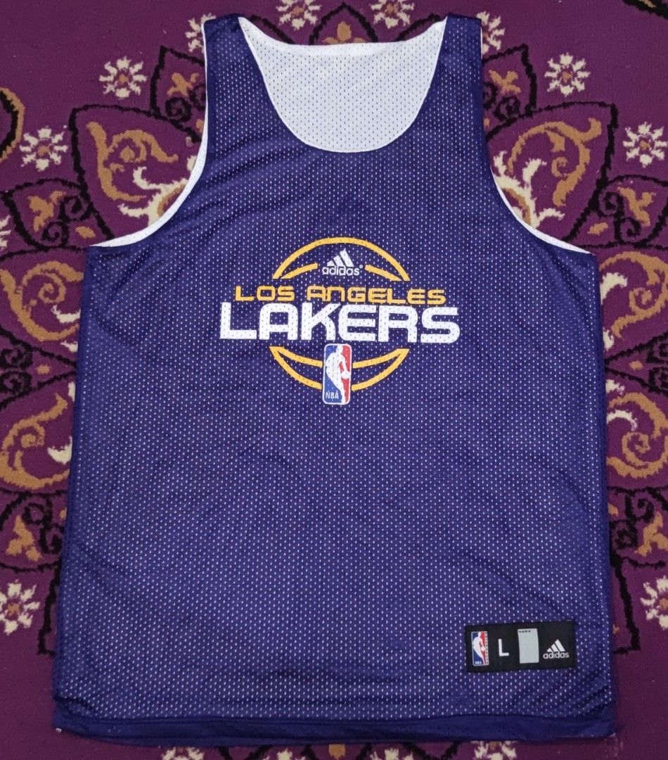RARE ADIDAS REVERSIBLE LAKERS PRACTICE JERSEY Men s Fashion