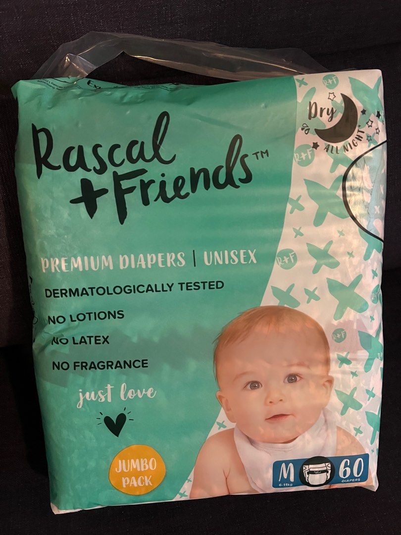 Rascal & Friends Tape M size diapers, Babies & Kids, Bathing & Changing