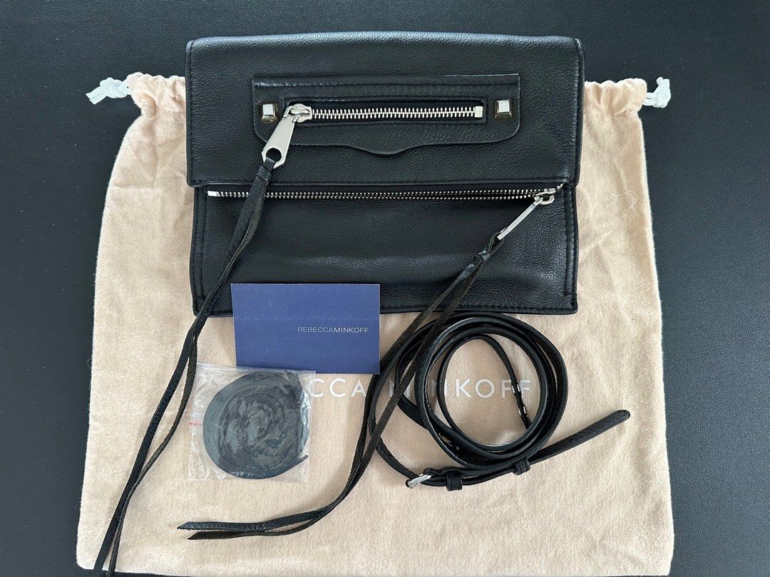 REBECCA MINKOFF REGAN CLUTCH w SLING Luxury Bags Wallets on