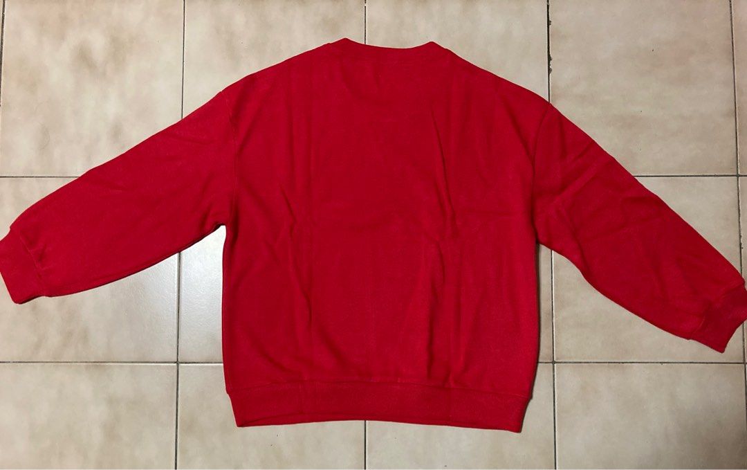 Red sweater oversized discount