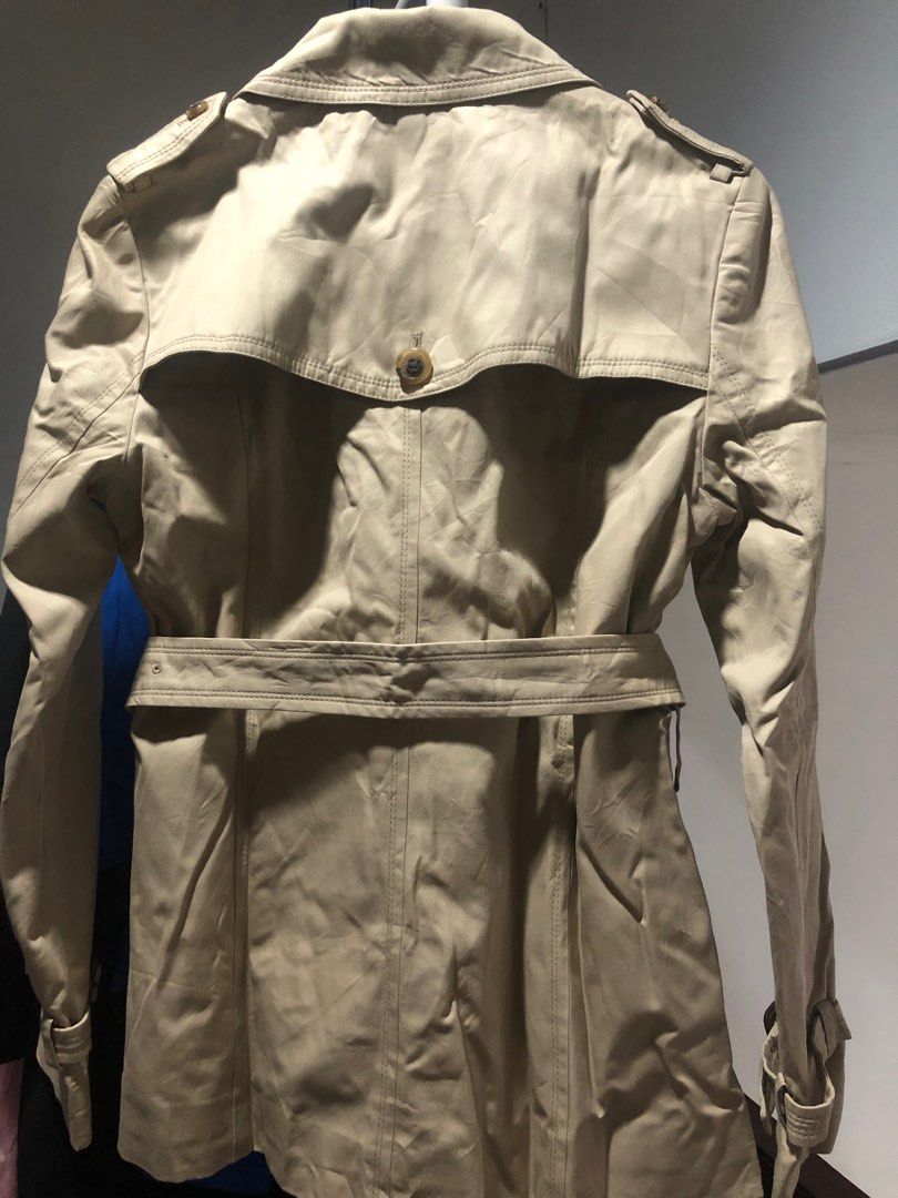BCBG COAT LONG CREAM PREMIUM CO0750 Fesyen Wanita Pakaian