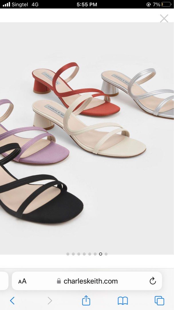 Wavy strap heels top