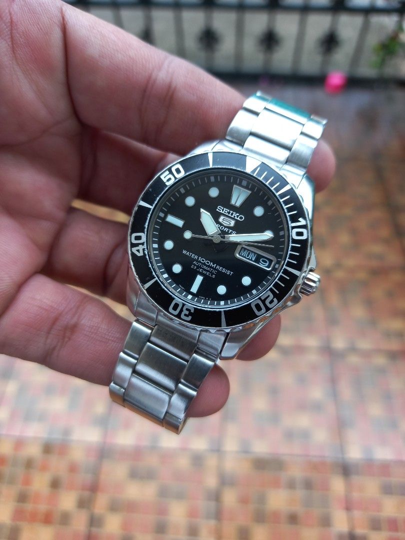Seiko SNZF29 Baby Mini Sea Urchin 38mm Fesyen Pria Jam Tangan di