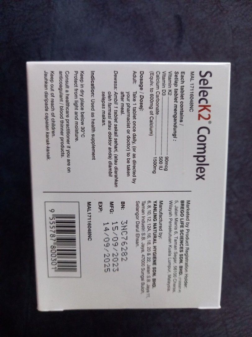 Seleck2 complex calcium, Health & Nutrition, Health Supplements