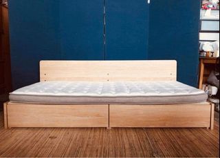 Single size bedframe w/ Mattress with storage