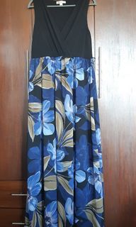 Size L Onetheland Sleeveless Floral Maxi Dress