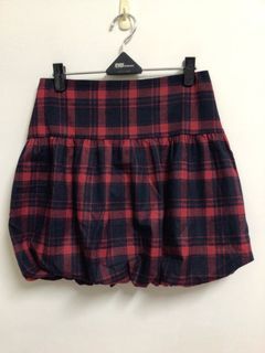 剪標商品So Nice格子花苞裙