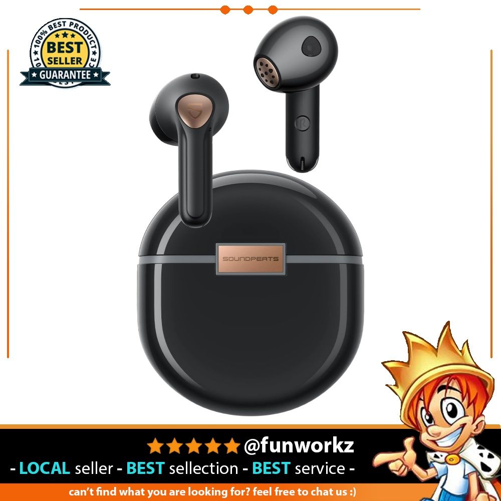 SoundPEATS Air4 Lite Earphones Bluetooth 5.3 Hi Res with LDAC Codec Wireless Earbuds Semi in Ear with 6 Mics Noise Cancelling AI for Calls Total 30