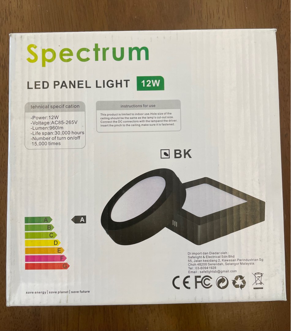 Spectrum led panel outlet light