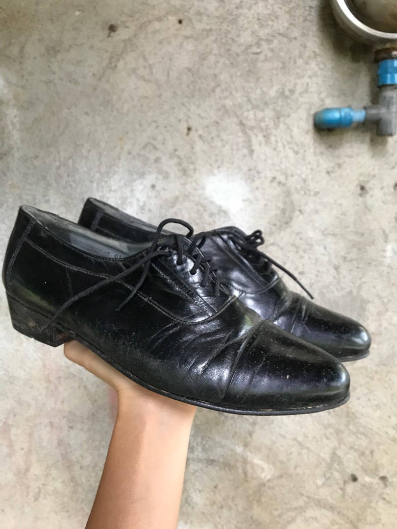 Mens Stacy Baldwin Cap Toe Lace Oxford Grey