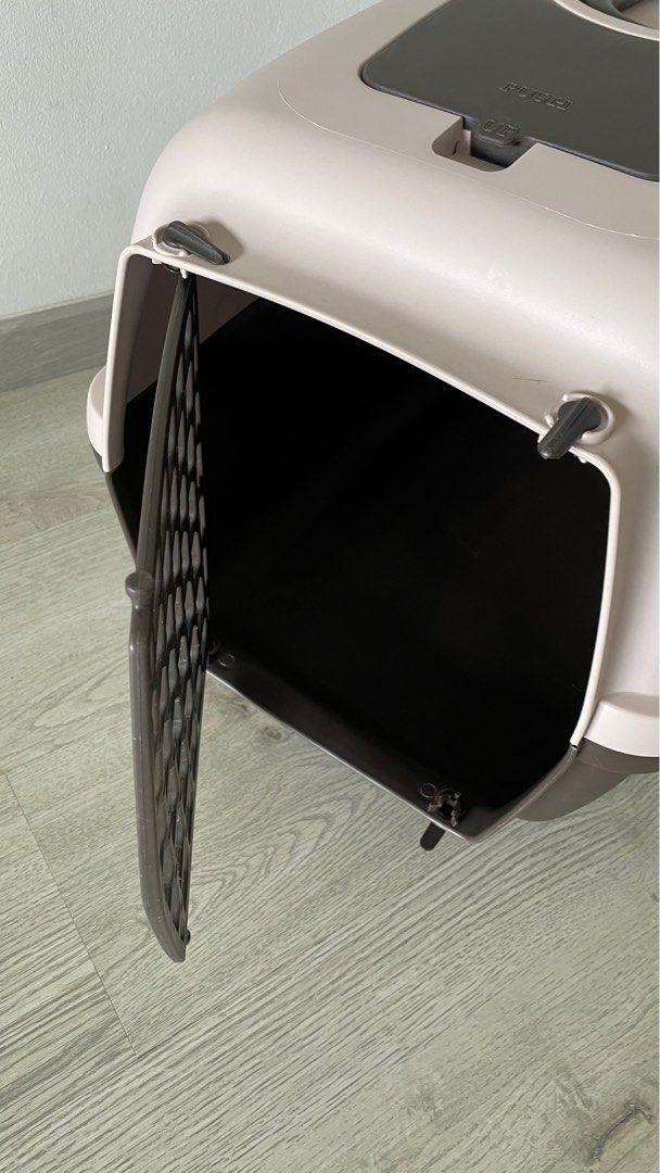 Kerbl Gulliver 1 Transportbox (für Katzen, 48x32x31cm, pink/braun