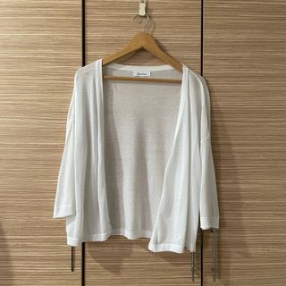 Summer White Sheer Boxy Knit Cardigan