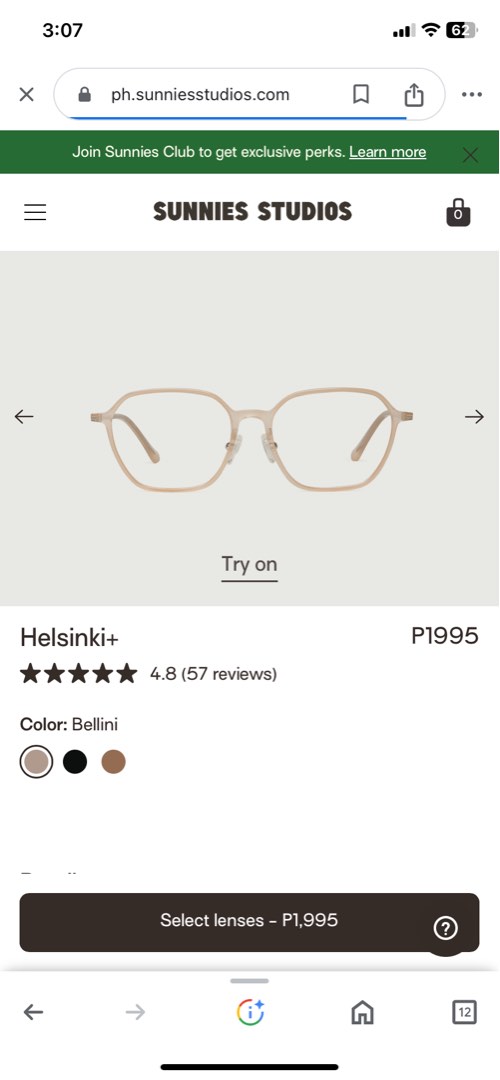 Sunnies Specs Helsinki Bellini w/ Receipt, Women's Fashion, Watches