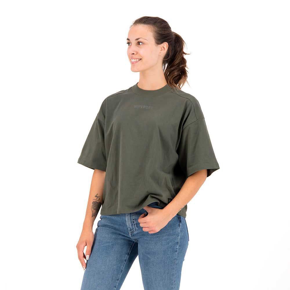 Superdry oversize Boxy Top (Navy Green), Women's Fashion