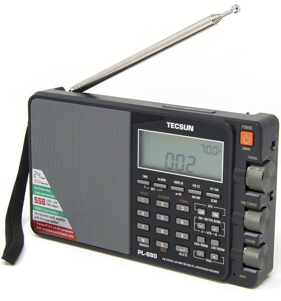 Tecsun PL880 Portable Digital PLL Dual Conversion AM/FM, Longwave ...
