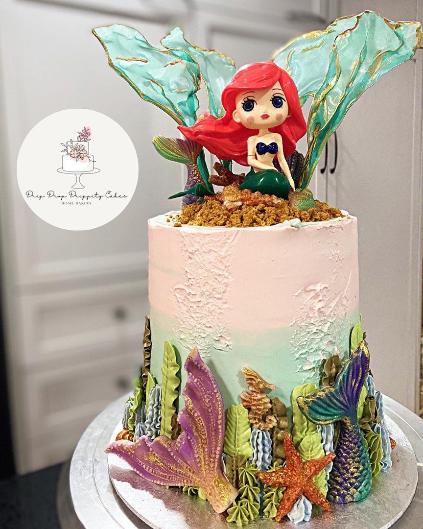 Magical Mermaid Cake Singapore/Cake for kids birthday Singapore - White  Spatula